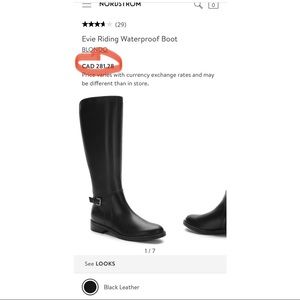 Blonde Evie Riding Boots - Black Leather